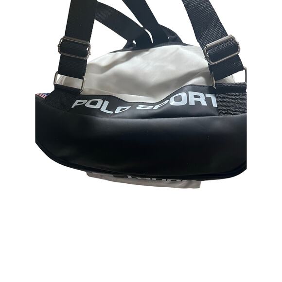 Polo Sport Ralph Lauren Backpack White Nylon Rucksack Flag Logo Vintage Style main image 9